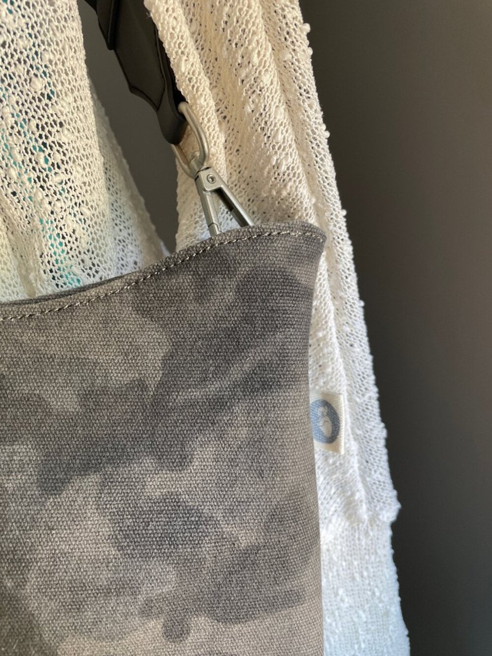 Koala Kanvas Gray Camo Canvas Crossbody Bag with Guitar Strap - Picture 12 of 14